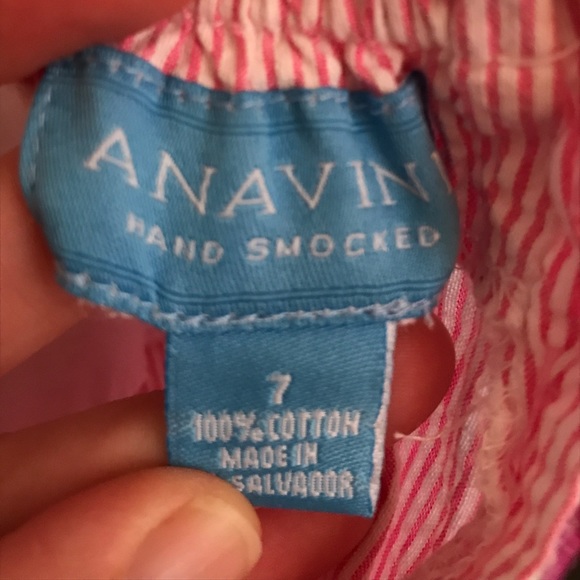 Seersucker smocked Monkey Dress - Picture 4 of 5